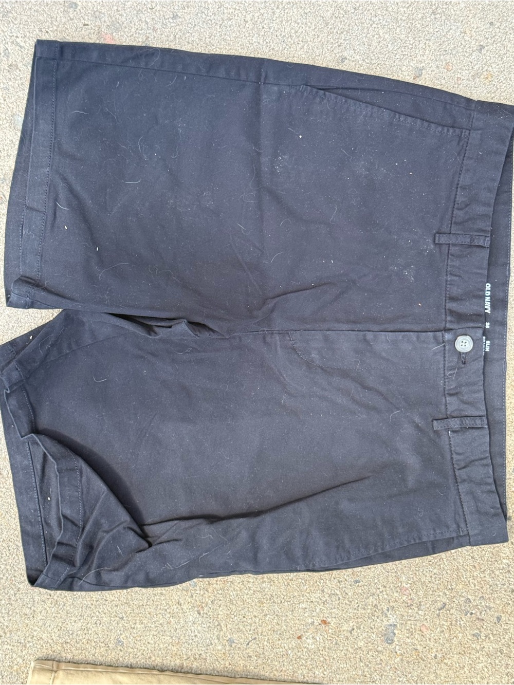 Old Navy Men’s Black Flat-Front Chino Shorts